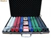 Set poker de 1000 jetoane SUITED in servieta aluminiu