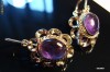 cercei aur 14K cu amethist amethyst caboson russia
