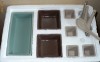 Set 7 boluri patrate ceramica LA REDOUTE, pt servit sosuri, contine 4 linguri ceramica - NOI LA CUTIE!! REDUCERE!!!