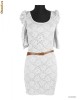 Rochie Scurta Alba Dantela Y9204