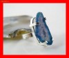 RSP10 - Superb Inel placat cu argint cu piatra de Agata Geode -  ICY BLUE GEODE AGATE - destul de mare!