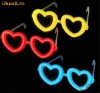 Ochelari luminosi glow forma inimioara