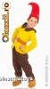 Costum Pitic/ spiridus portocaliu 110cm/116cm CONTINE: caciulita, haina, pantaloni, centura, huse botine. ST4374Wwid