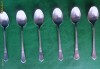 Set de 6 lingurite vechi din Alpaca placate cu argint (argintate). Superbe!