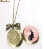 Accesorii Femei , Lant cu pandantiv Funny Bunny - bijuterii fashion, lant si pandantiv fashion, NOU medalion care se deschide!