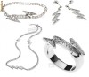 Set complet Swatch Bijoux Flashing Me inox si cristale albe: colier, cercei, bratara, inel (poza reala in descriere) Set complet Swatch Bijoux Flashing Me inox si cristale albe: colier, cercei, bratara, inel (poza reala in descriere)