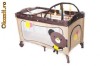 KinderKraft - Patut pliabil Jolly cu doua nivele plus Brown