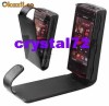 Husa / toc flip Nokia X6 neagra super calitate + folie protectie ecran, telefon mobil gsm