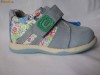 Ghetute deosebite din piele Groovy bleu  cu floricele