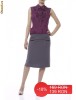Bluza TinaR violet cu platca imprimata si guler-funda