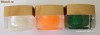 Set de 3 geluri uv colorate cu sclipici fin, argintiu, portocaliu, verde, pentru constructie unghii false, 8 gr