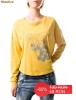 Bluza TinaR fluture print NF2-4 Galben