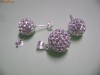 SET BIJUTERII ARGINT MODEL GLOB MARE CRISTALE SWAROVSKI ALBE