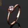 Van inel logodna placat cu aur si cristal swarovski