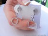 Cercei designer aur 14K, 2.65g, model cercuri ornate cu 65 accente DIAMANTE !!