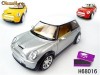 SUPER MASINUTA MINI COOPER METALICA+SUNETE+LUMINI,MERGE,SCARA 1:32.