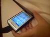 Sony ericsson xperia X8 white- blue + husa piele flip- flap