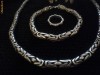 SET ARGINT 925 INDIA, BRATARA SI LANT, BARBAT