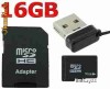 SET   16GB Card microSDHC micro SD HC + Nano USB Stick Cardreader + Adaptor   SET