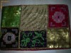 Geanta/ plic imens modetl tip vintage, gipsy paiete cusute, catifea roz fuchsia model copiat manoush