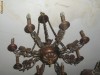 Candelabru olandez bronz 8 brate, electric, stare perfecta, anii 1910