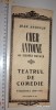 PROGRAM TEATRUL DE COMEDIE - CHER ANTOINE , 1970-1971