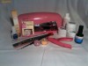 kit complet pentru unghii false,set complet uv, lampa uv, gel uv, accasorii