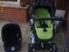 PEG PEREGO SKATE 2 IN 1+SCAUN AUTO PRIMO VIAGGIO+BAZA+ACCESORII-ADUS UK-PE STOC