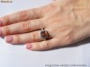 Inel superbissim aur 14K, 6.1g, model anturaj ornat cu DIAMANT Oranj-Cognac 2.42 carate si zeci de BRILIANTE albe !!