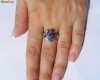 Inel aniversar aur 10K, 3.5g, montura de 1.11ct BRILIANTE si TANZANITE !