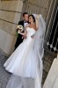 Rochie de mireasa model Turner - White one (A line, ivory)
