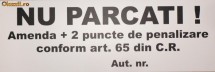 Placa pentru personalizarea locului de parcare foto
