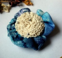 CLAMA PAR/BROSA DANTELA SI MATERIAL TEXTIL foto