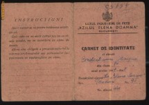 Liceul de Fete Azilul Elena Doamna Bucuresti , carnet de identitate , 1947 foto