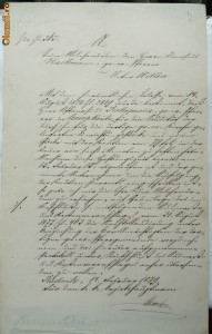 Document din Bucovina , 1879 , timbru sec foto