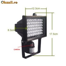 Night Vision SPY - Neon cu Camera SPION DVR Senzor de Miscare - Casa / Gradina foto