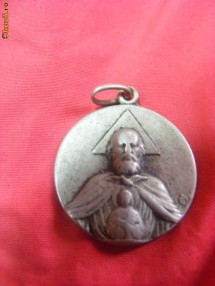 MEDALION  RELIGIOS ARGINTAT ,ADORADORES DEL PADRE CELESTIAL foto