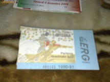 Campionat Italia - Bilet meci de fotbal - Sampdoria - Bari - editia 1990 - 1991 foto