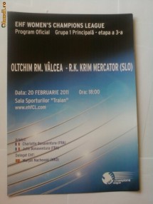 Program meci handbal feminin Oltchim-Krim Mercator 20.11.2011 foto