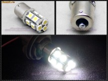 2 becuri LED 13 SMD , pozitie / semnal/ marsarier , 2x 1156 ( BA15S ) Super White