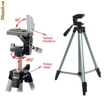 Trepied profesional foto video din aluminiu 165 cm cu husa