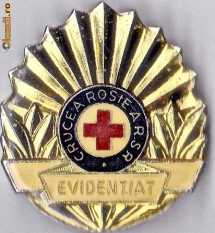 Insigna Crucea Rosie Evidentiat mare