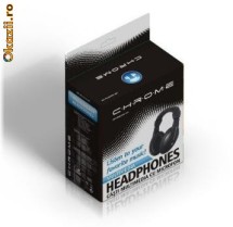 Casti Multimedia Mari cu Microfon, Stereo, Black, Control Volum + Microfon , Garantie 24 Luni ! foto