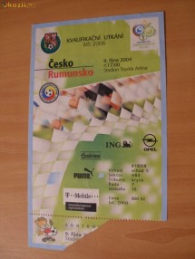 BILET MECI FOTBAL CEHIA ROMANIA 2004 foto