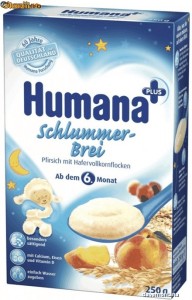 Cereale Humana cu lapte PIERSICI + FULGI DE OVAZ 