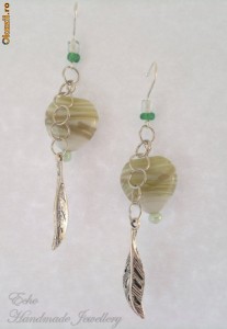 Cercei Handmade - Indian Charm - Leaf (cer00021) foto