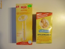 Pompa manuala de san NUK + Tampoane san Babylove foto