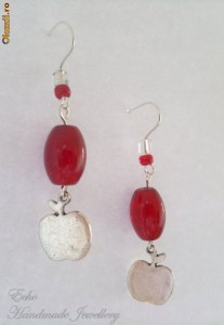 Cercei Handmade - Red Apple (cer00015) foto