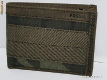 Portofel ARMY piele barbati FOSSIL ML5*** CAMUFLAJ ORIGINAL nou cu eticheta, cadou marime compatibila cu bacnotele autohtone PRET MAGAZIN 50euro foto