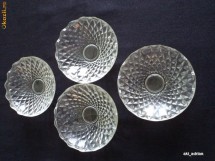 Set farfurioare pentru dulceata, cristalit turnat vechi, anii '6 foto